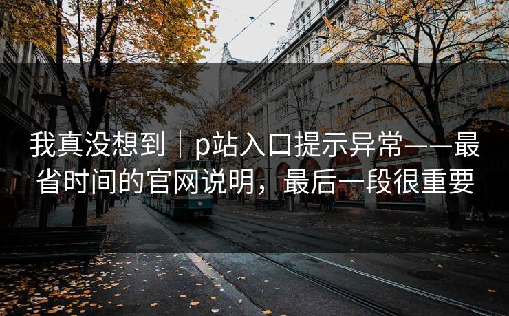 我真没想到｜p站入口提示异常——最省时间的官网说明，最后一段很重要